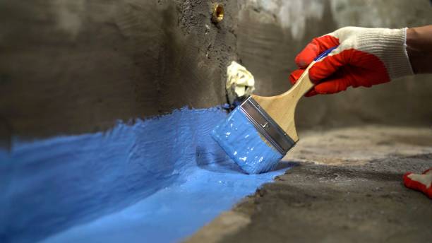 Commercial Exterior Waterproofing project at a Dublin, VA business property by SJ Waterproofing Pros
